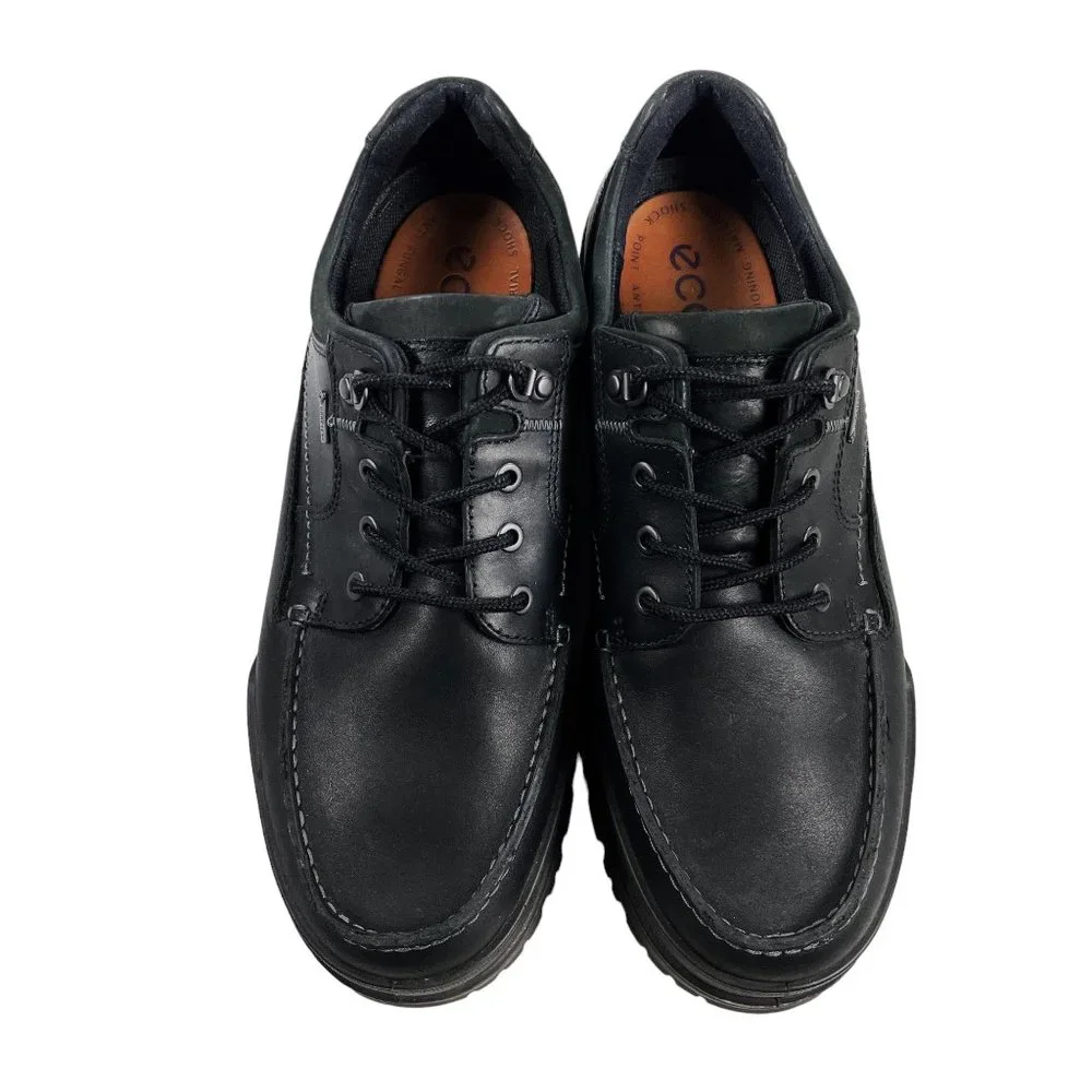 Ecco Black Leather Derby Shoes